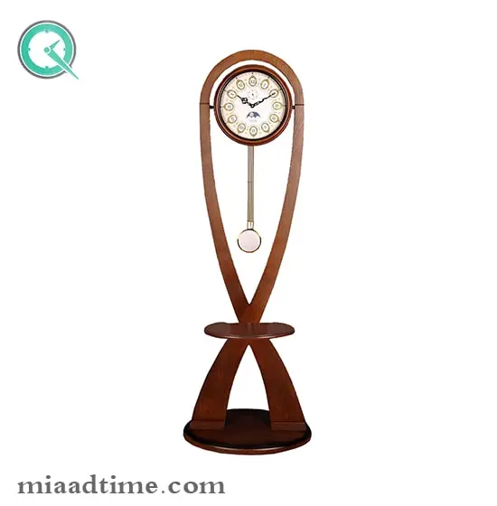 ساعت ایستاده مدرن لوتوس گردویی مدل Modern Floor Clock MF-124 WL ساعت ایستاده